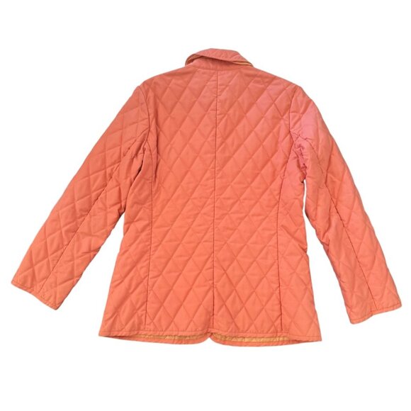 Brooks Brothers Diamond Quilted Orange Jacket - Picture 2 of 4
